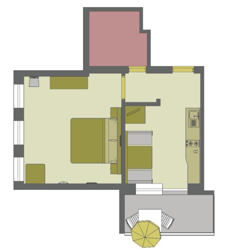 1 king bed, 1 sofa bed