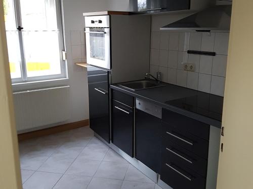 주방, Ferienwohnung am Thüringen Radweg (Ferienwohnung am Thuringen Radweg) in 로버포르슈타트