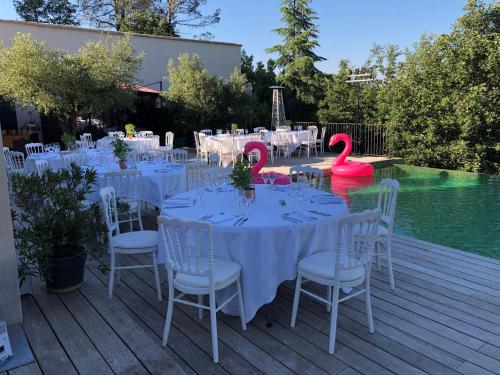 Sous les oliviers - Piscine chauffée à débordement- Studios climatisés