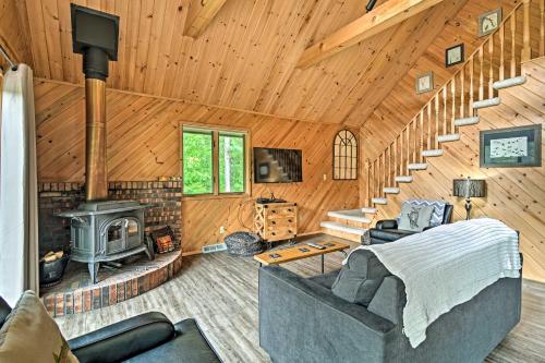 Near Snowmobiling! Riverfront Traverse City Cabin