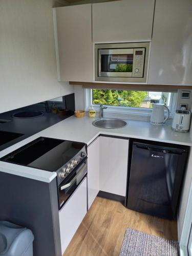 廚房, Luxury Pods at Mornest Caravan Park, Anglesey in 蓋爾文