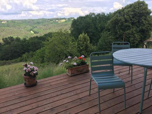 Vue sur la vallée gîte à louer Malagnac