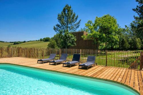 chalet de charme avec piscine