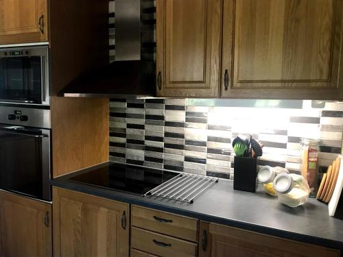 Kitchen, Holiday House in Okno, Monsteras in Kalmar City Center