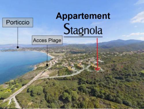 Les Rivages de Stagnola Appartement T3 vue mer et montagne plage 200m climatisé