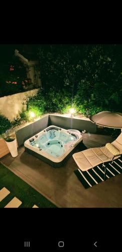One-Bedroom Apartment with Spa Bath room in Luxury Apartments with Private Pool and Sauna or with jacuzzi near Split  Sea View