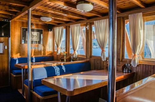 Lovely botel Mala Kate in river Cetina in Omis
