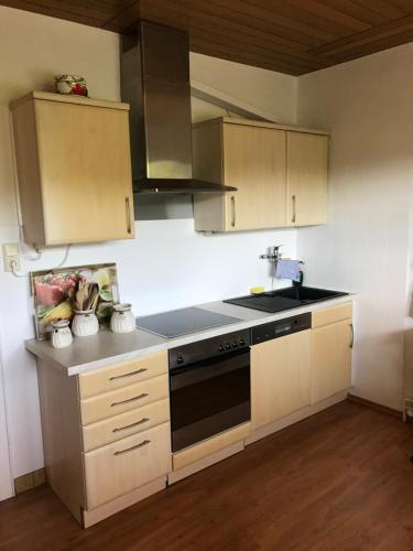 مطبخ, Ferienhaus Anita am Radweg in Hornbach