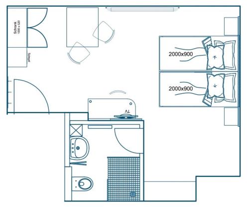 2 twin beds