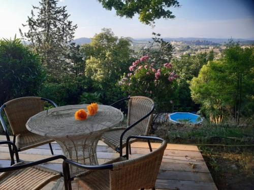 La Villa Rose, vue imprenable sur le château gîte à louer Carcassonne