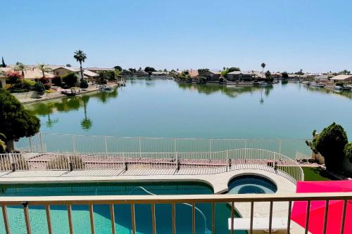 Luxe Lakefront Pool Deck Gazebo and Massage Chair - image 5