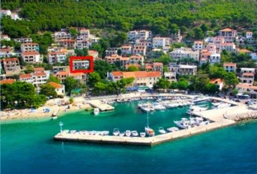 Apartment in Brela with sea view, balcony, air conditioning, WiFi (4962-3)