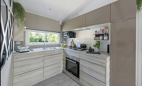 廚房, Mobilhomes Quiberon Camping Conguel - Bord de Mer in 屈伊伯龍