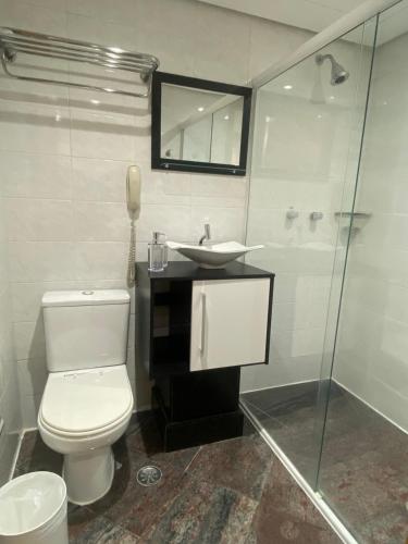 バスルーム, Flat em Sol Alphaville Hotel & Residence in バルエリ