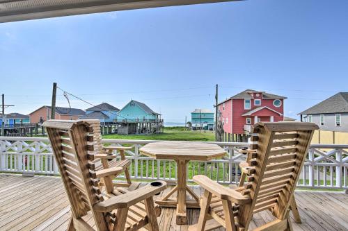 Ocean View + Wraparound Deck: Crystal Beach Home!, Crystal Beach