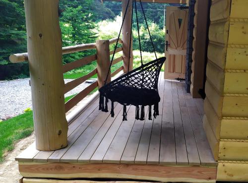 Erkély/terasz, Bieszczady Domek Nad Stawem in Łączki