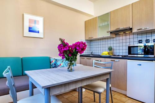 Kitchen, Lefka Apartments in Theriso