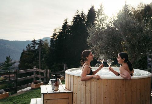 熱水浴缸, Polisena L'Altro Agriturismo Veg in 蓬蒂達