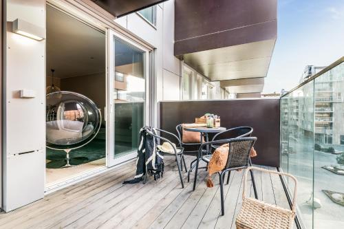 陽台/露台, BJØRVIKA APARTMENTS, Opera Area, Oslo city center in 舊奧斯陸