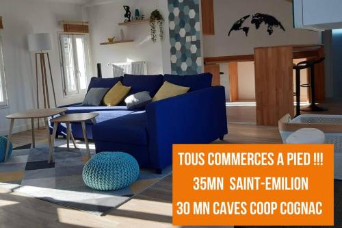 Superbe Appartement Zen Scandi au centre ville - Amazon Prime - Proche Coutras Chamadelle St Emilion - Linge et parking inclus