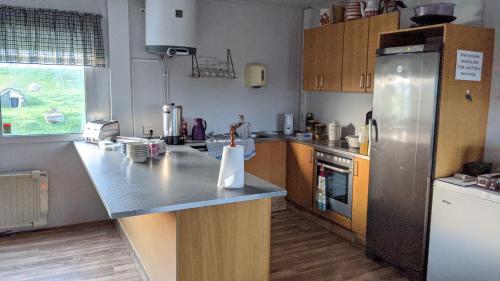 Kitchen, Bjarnastaðir Guesthouse in Kopasker