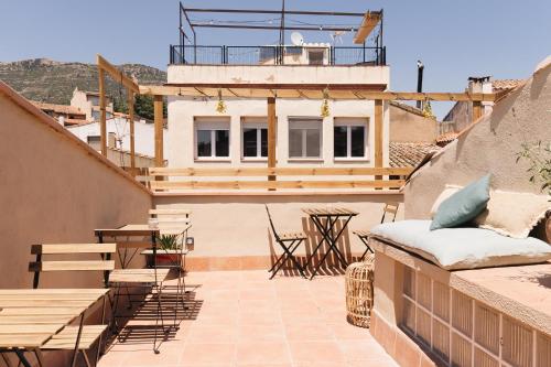 Balcony/terrace, Apartaments la Rambla - Espero de Bolos - 4 pers in Cornudella