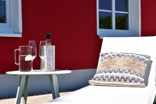 balkon/terras, Ostseehaus Boje in Krummin