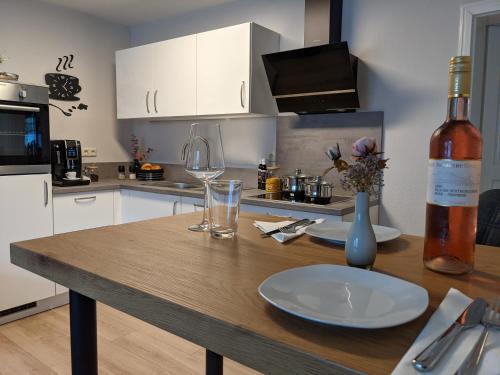 مطبخ, Ferienwohnung Am Waldweg in Kaisersesch