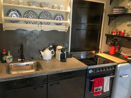 廚房, Vakantiehuizen Kats Zeeland De Zwaluwenhof in 納爾德維克