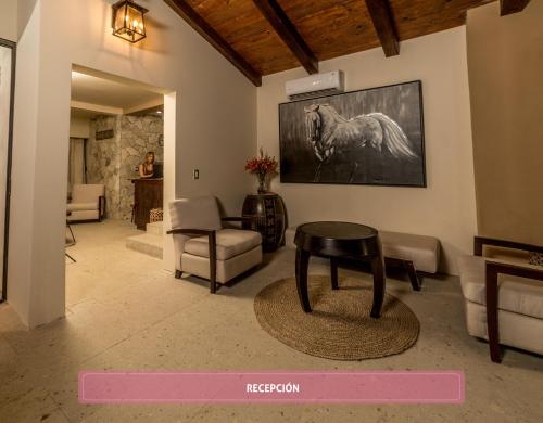 Lobby, Casa de Guadalupe in El Porvenir