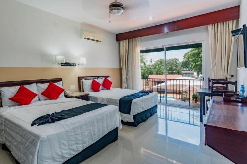 2 double beds