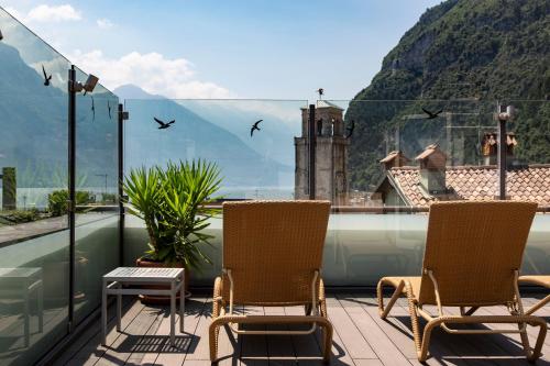 陽台/露台, 安蒂科博爾戈酒店 (Hotel Antico Borgo) in 里瓦德爾加爾達市中心