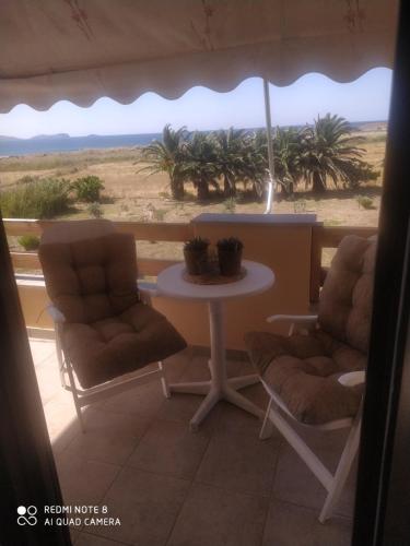 Erkély/terasz, EvgatisBeach Loyskoy 1 in Thanos