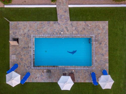 Villa Elia with pool, Yurt and sea views