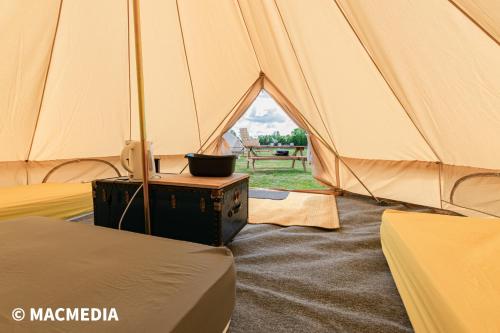 Bell tent glamping at Marwell Resort in Owslebury