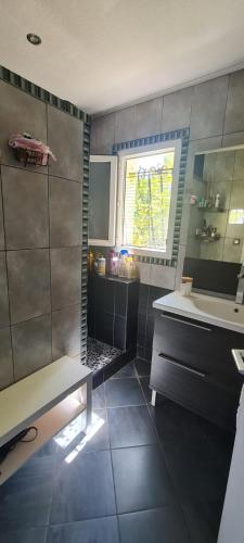 Shower, Chambre dans villa Montpellier a 15mn des plages in Lemasson