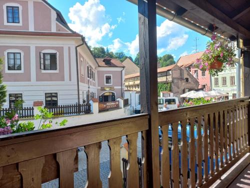 balkong/terrass, Hostel Merlin in Český Krumlov