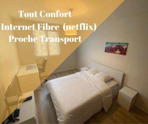 Chambre calme (Neptune)-Proche Gare & Hyper centre - Pension de famille - Le Mans