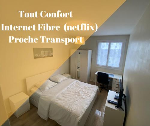 Chambre calme (Venus) - Proche Gare & Hyper centre - Pension de famille - Le Mans