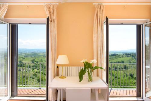 ระเบียง/ชานเรือน, โรงแรมเบล ซอจจอร์โน (Hotel Bel Soggiorno) in ซาน จิมิญญาโน