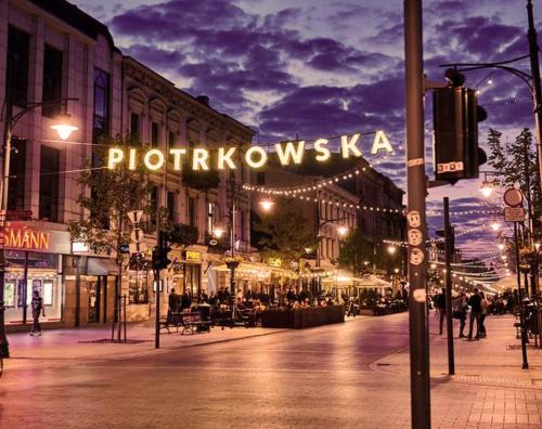 Apartament I LOVE PIOTRKOWSKA z wielkim lustrem, balkonem i klimatyzacja Lodz