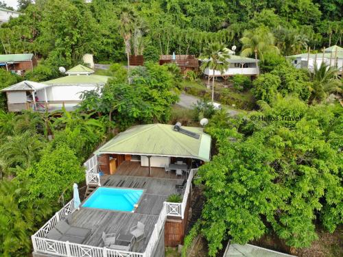 Vista Exterior, Case Coco Pointe Batterie. Piscine, vue mer, 4 p. in Deshaies