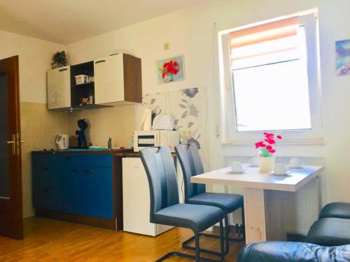 廚房, Ferienwohnung in Binger Stadtmitte mit Balkon in 萊茵河畔賓根