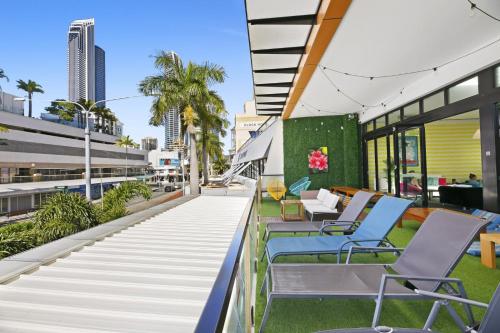Balkon/Terrasse, Tequila Sunrise Hostel Surfers Paradise in Gold Coast