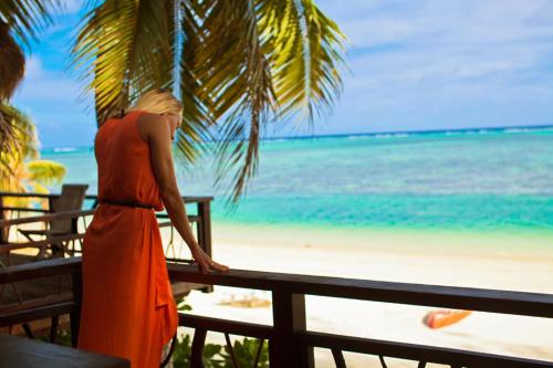 Balkon/Terrasse, Paradise Cove Lodge in Aitutaki
