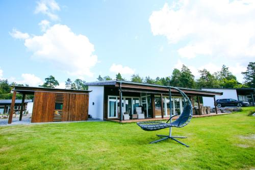 Modern cabin with a panoramic view of the Oslo Fjord