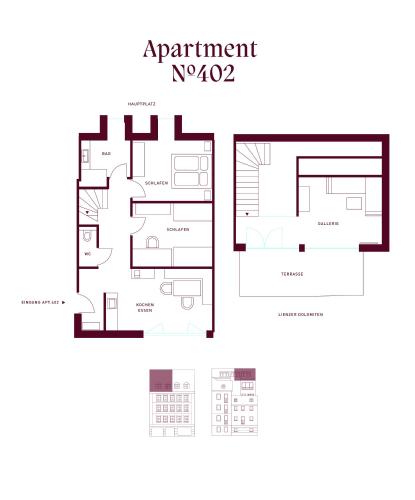 Apartment Deluxe Large with Terrace on 2 Floors