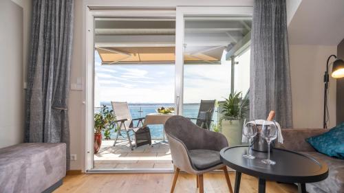 balkon/terras, Boutiquehotel zur Winzerstube - Adults Only in Hagnau