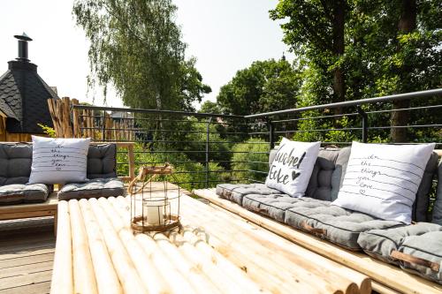 Erkély/terasz, Ferienhaus Heuliebe in Herbstein