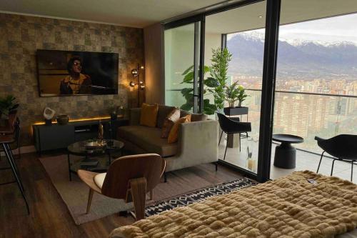 APARTMENT INCREÍBLE EN EL PISO 38, LAS CONDES, AL LADO DEL DISTRITO DE LUJO, PARQUES.